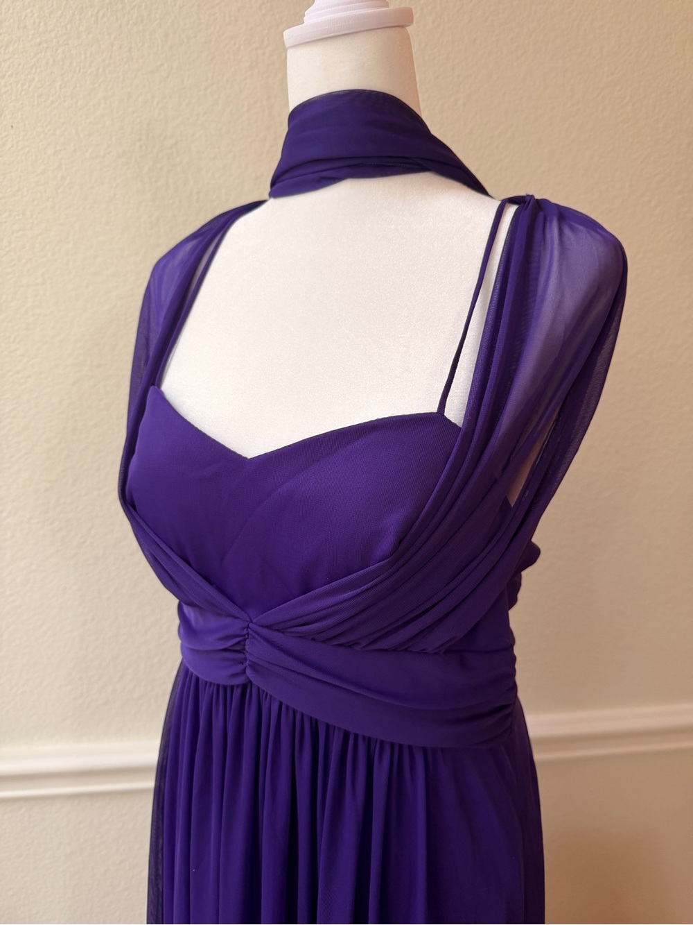 Elegant Purple Chiffon Evening Dress